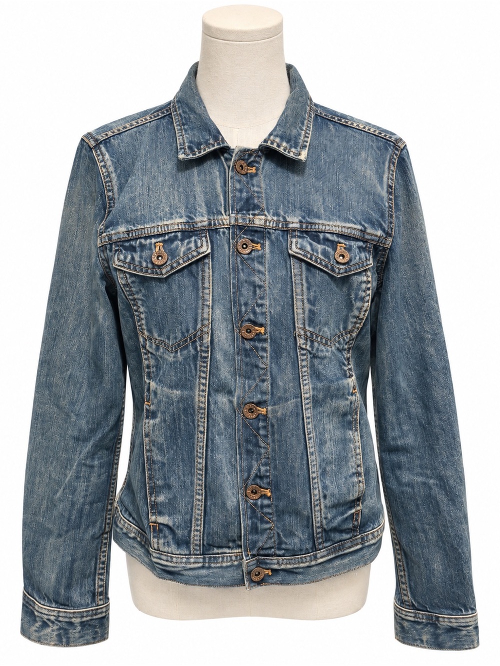 Madewell Medium Blue Denim Jean Jacket 100% Cotton Classic Trucker